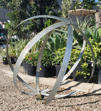 Wine Barrel Steel Ring Globe