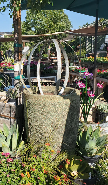 Wine Barrel Steel Ring Globe