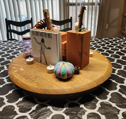 Wine Barrel Lid Lazy Susan
