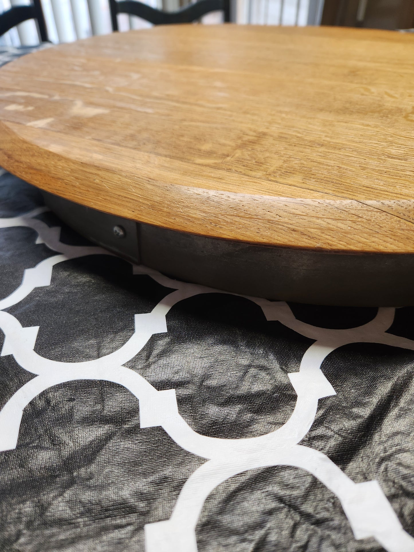Wine Barrel Lid Lazy Susan