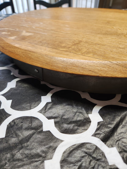 Wine Barrel Lid Lazy Susan