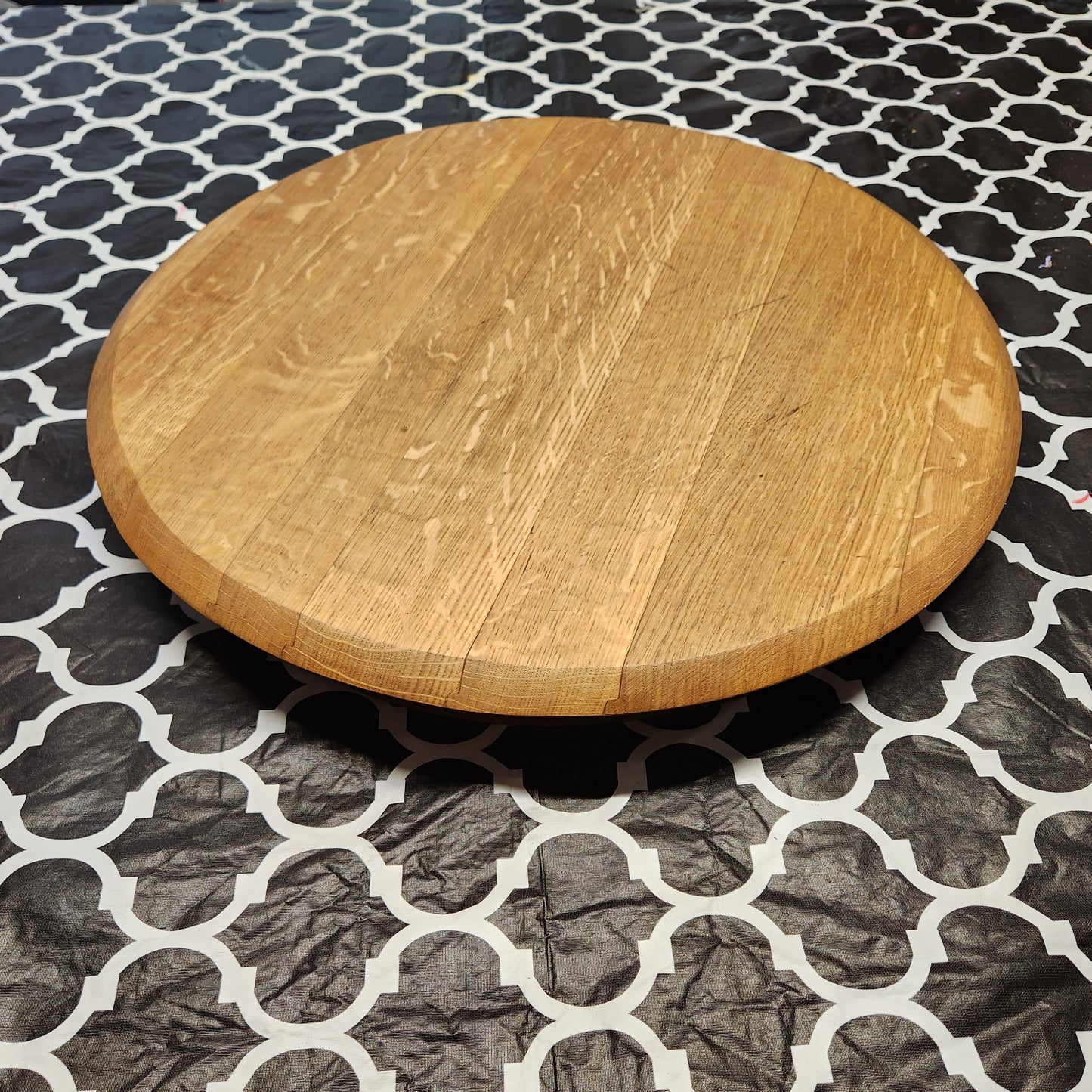 Wine Barrel Lid Lazy Susan