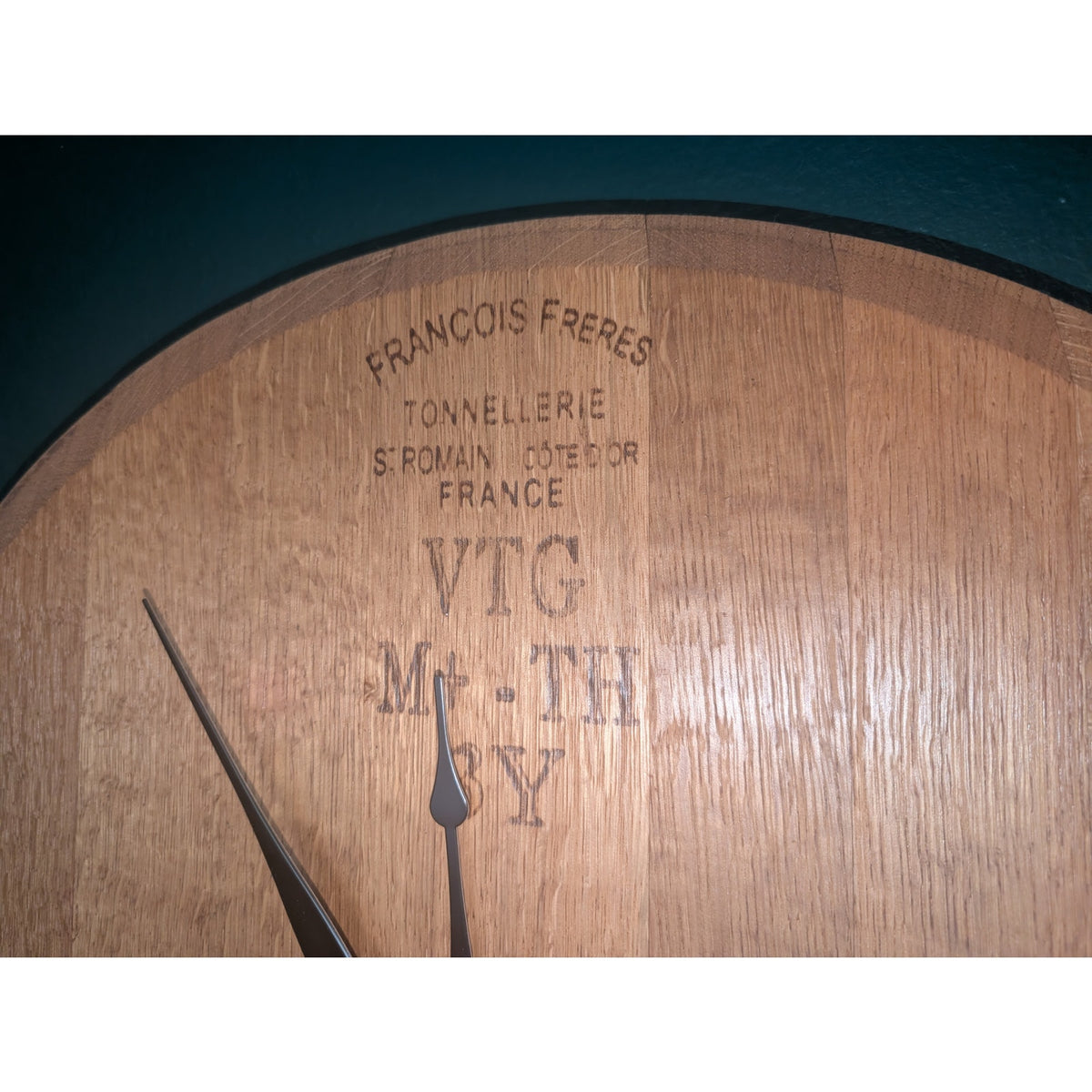 Authentic Oak Wine Barrel Lid Clock | Reclaimed California Barrel Head Wall Clock | Rustic Wine Country Decor