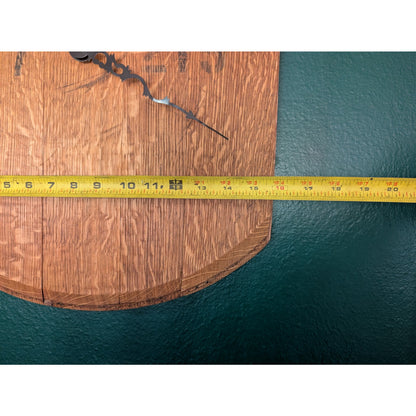 French Oak Wine Barrel Clock – Authentic Cadus Sensoriel Head | Rustic Wall Clock from 30-Month Aged French Oak | Unique Upcycled Cooperage Decor