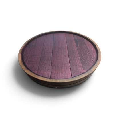 Reclaimed Wine Barrel Tray | Rustic Wooden Charcuterie Board Serving Tray | Dual Sided | Farmhouse Kitchen Decor