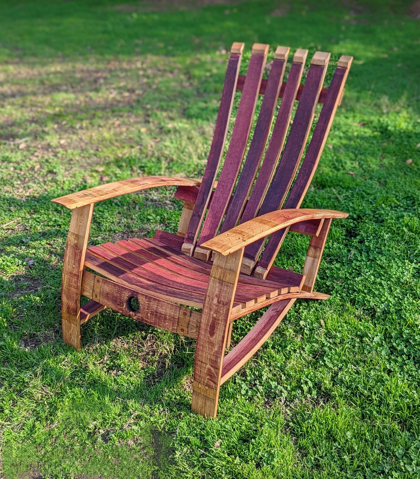 DIY Furniture Kit - Adirondack Chair Kit - Reclaimed Oak Wine Barrel