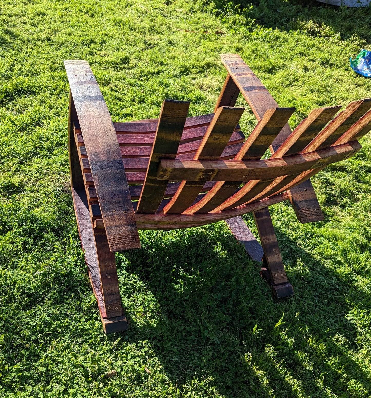 Wine Barrel Adirondack Rocking Chair - Assembled