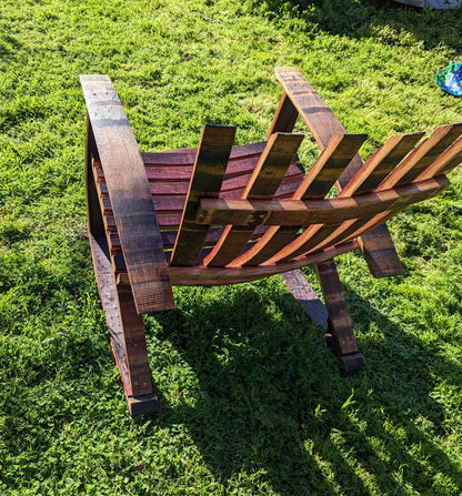 Wine Barrel Adirondack Rocking Chair - Assembled