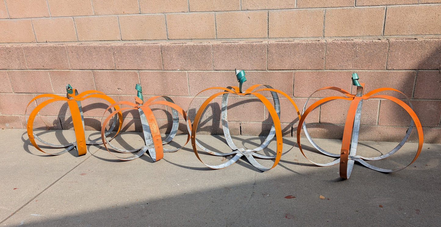 Reclaimed Galvanized Steel Pumpkins