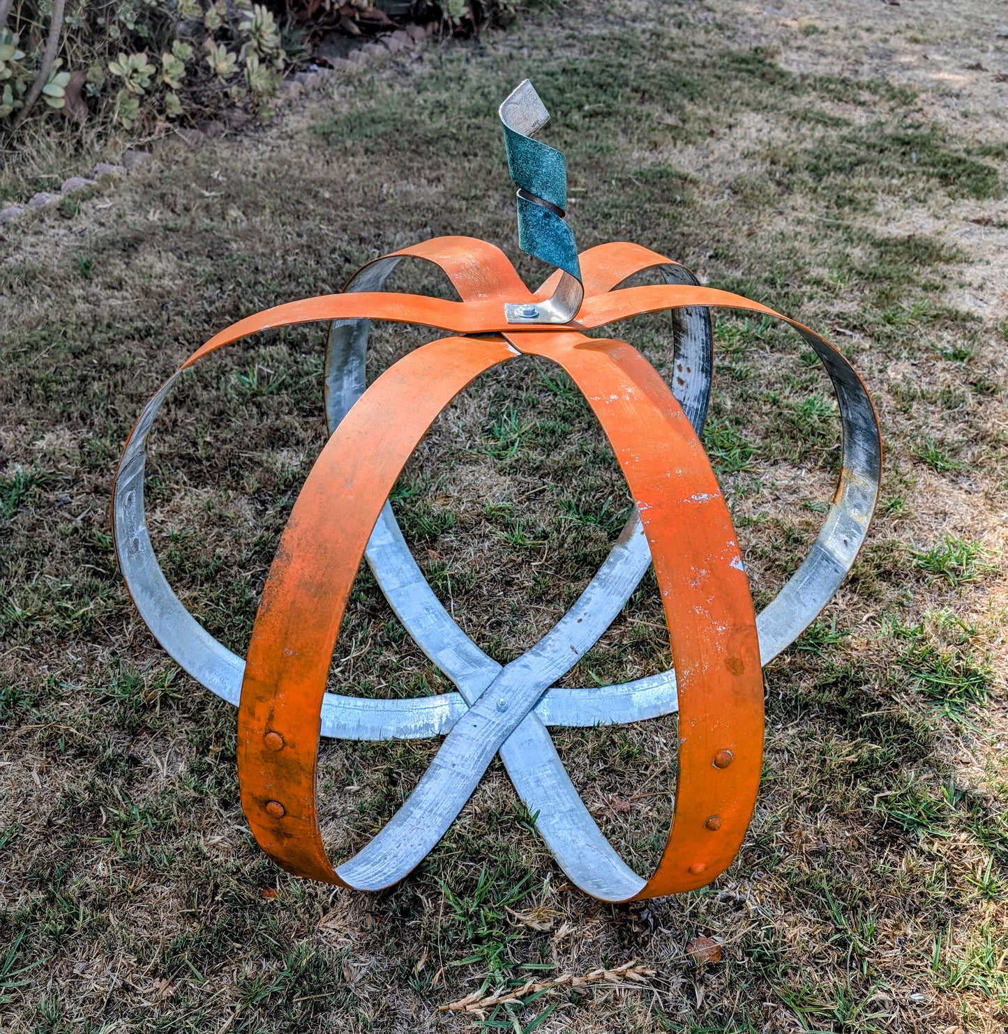Reclaimed Galvanized Steel Pumpkins