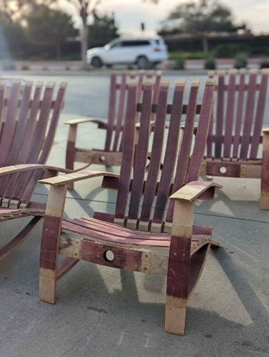 DIY Furniture Kit - Adirondack Chair Kit - Reclaimed Oak Wine Barrel