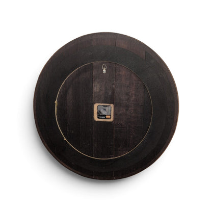 Authentic Oak Wine Barrel Lid Clock | Reclaimed California Barrel Head Wall Clock | Rustic Wine Country Decor