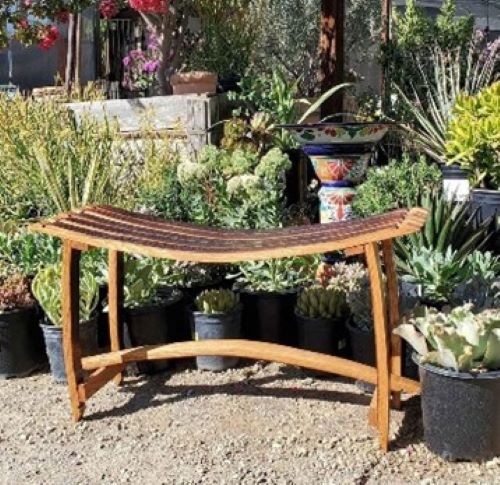 Wine Barrel Bench - Assembled