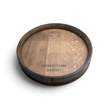 Reclaimed Wine Barrel Tray | Rustic Wooden Charcuterie Board Serving Tray | Dual Sided | Farmhouse Kitchen Decor